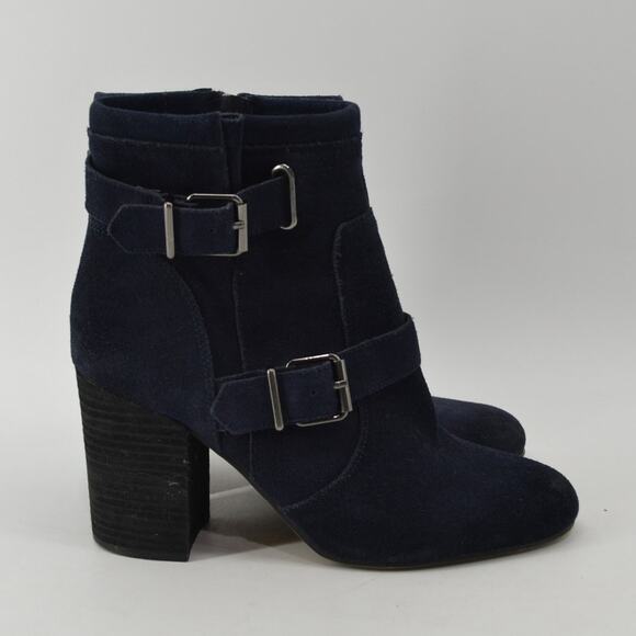 Vince Camuto Simlee Size 10 Womens Ankle Boots Suede Buckle - Picture 4 of 11